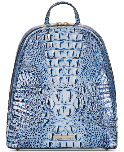 Brahmin Nola Leather Backpack In Coastal Blue Melbourne