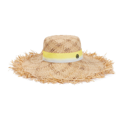 Maison Michel Big New Kendall Straw Hat In Neutrals