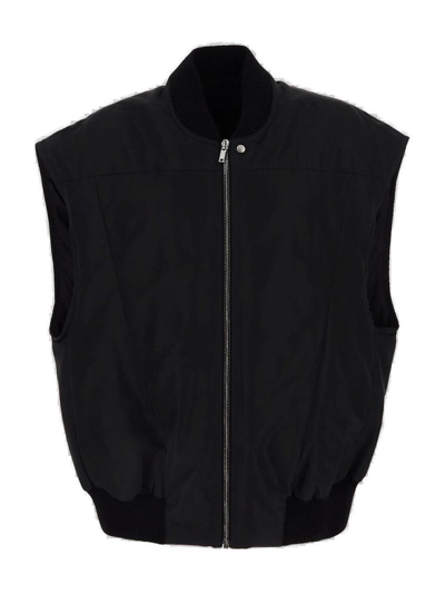 Rick Owens Zipped Gilet In Black