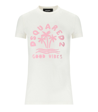 Dsquared2 Logo Printed T In White