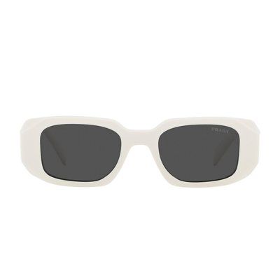 Prada Eyewear Rectangular Frame Sunglasses In White