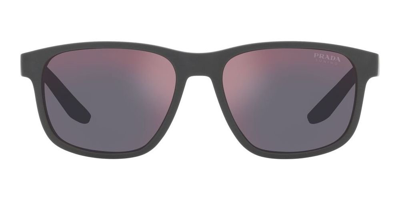 Prada Eyewear Square Frame Sunglasses In Grey