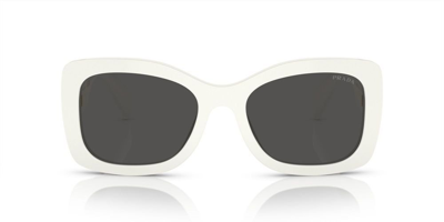 Prada Eyewear Square Frame Sunglasses In White