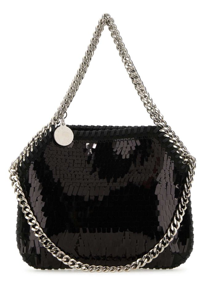 Stella Mccartney Mini Falabella Embellished Chain In Black
