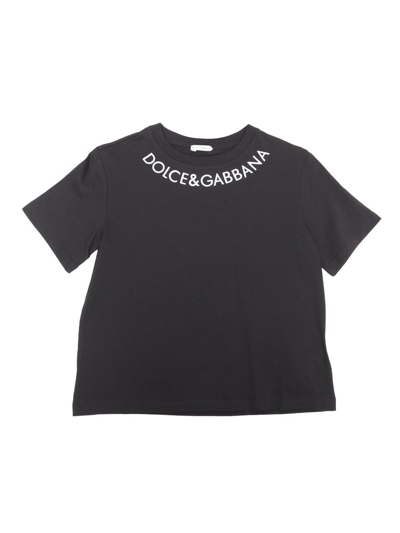 Dolce & Gabbana Kids Logo In Black