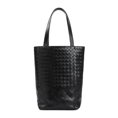 Bottega Veneta Black Woven Tote Bag