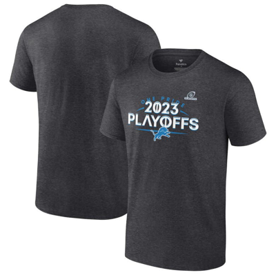 Fanatics Branded  Charcoal Detroit Lions 2023 Nfl Playoffs Big & Tall T-shirt