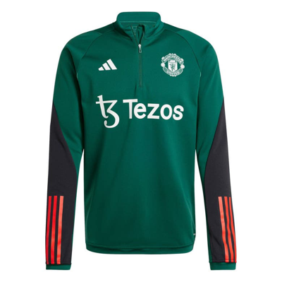 Adidas Originals Men's Adidas Green Manchester United 2023/24â Aeroready Raglan Quarter-zip Training Top
