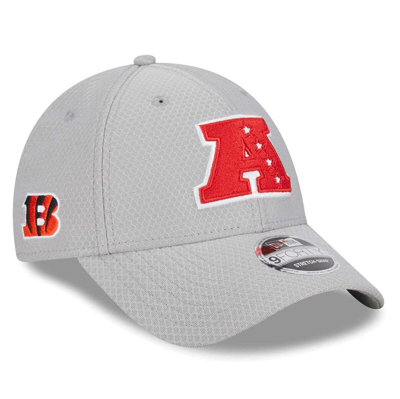 New Era Gray Cincinnati Bengals 2024 Pro Bowl 9forty Adjustable Hat