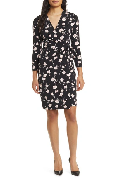 ANNE KLEIN FLORAL WRAP DRESS