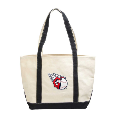 Logo Brands Cleveland Guardians Canvas Tote Bag In White
