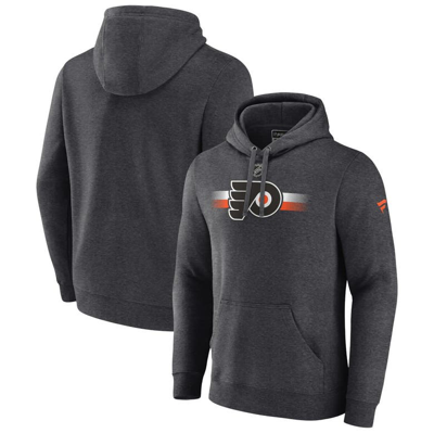 Fanatics Branded Heather Charcoal Philadelphia Flyers Authentic Pro Secondary Pullover Hoodie