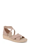 Bzees Bali Wedge Sandal In Walnut Brown Fabric