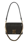 GIVENCHY MEDIUM 4G EMBROIDERED CANVAS & LEATHER BAG