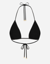 Dolce & Gabbana Triangle-cup Bikini Top In Black