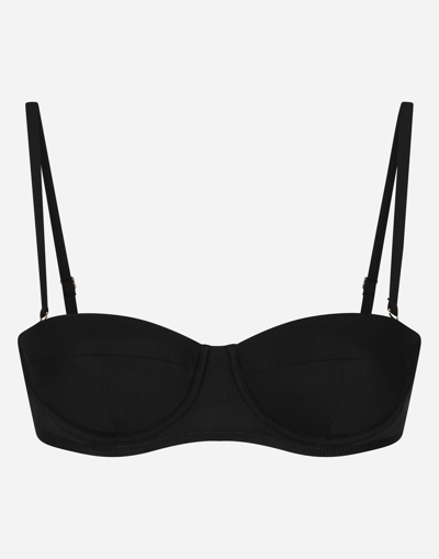 Dolce & Gabbana Balconette Bikini Top In Nero