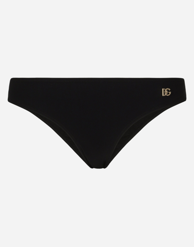 Dolce & Gabbana Women's Low-rise Bikini Bottom In Nero