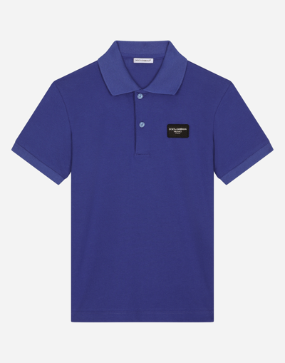 Dolce & Gabbana Kids' Piqué Polo-shirt With Logo Tag