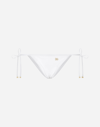 Dolce & Gabbana Logo-plaque Side-tie Bikini Bottom In White