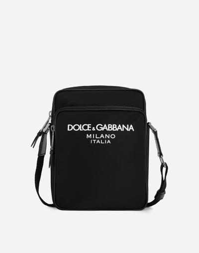 Dolce & Gabbana Nylon Crossbody Bag In Black