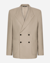 DOLCE & GABBANA DECONSTRUCTED DOUBLE-BREASTED CASHMERE JACKET