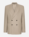 Dolce & Gabbana Double-breasted Blazer In Beige