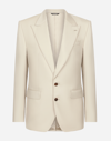 Dolce & Gabbana Single-breasted Wool Sicilia-fit Jacket In White