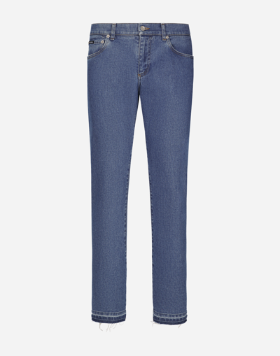 Dolce & Gabbana Straight Leg Jeans In Blue
