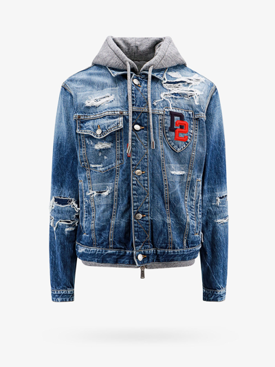 Dsquared2 Jacket In Blue