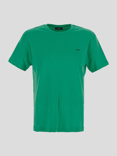 Apc A.p.c. Cotton T-shirt In Green