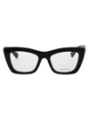 Bottega Veneta Bv1215o-001 - Black Glasses In 001 Black Black Transparent