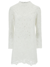 ISABEL MARANT 'DAPHNE' MINI WHITE DRESS WITH FLOWER EMBROIDERY IN GUIPURE WOMAN