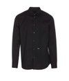 Dsquared2 Dsquared Men Black Stretch Poplin Shirt In Black