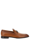 FERRAGAMO BROWN LOAFERS WITH GANCINI DETAIL IN LEATHER MAN