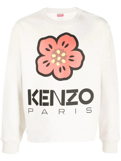 Kenzo Sweatshirt With Logo Print In White