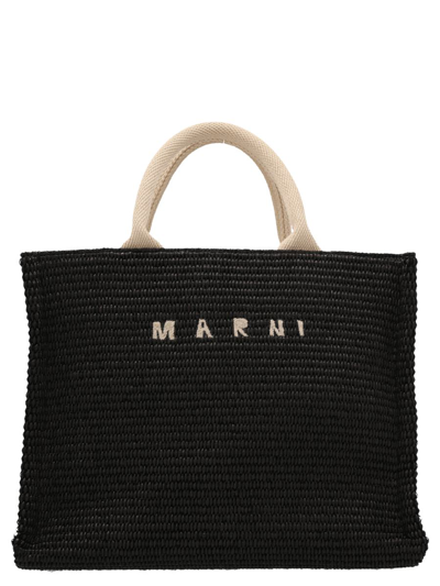 Marni 'mini Tote' Shopping Bag In Black