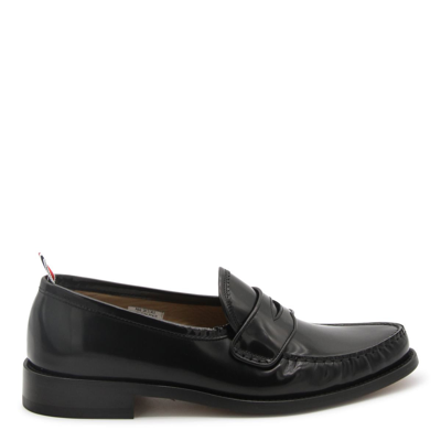 Thom Browne Leather Moccasin In Black