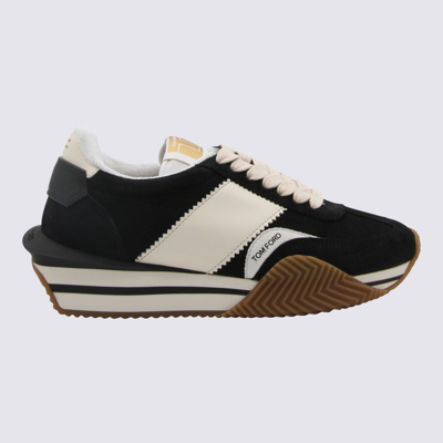 Tom Ford James Mixed Media Low Top Sneaker In Blue