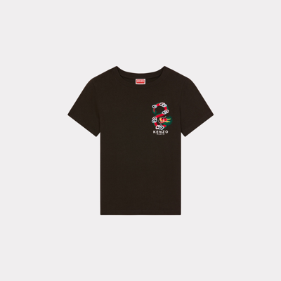 Kenzo 'year Of The Dragon Crest' Embroidered Classic T-shirt Black