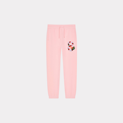 Kenzo Pantalon De Jogging Brodé 'year Of The Dragon' Femme Rose Clair In Faded Pink