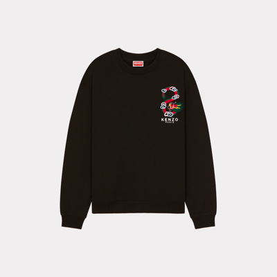 Kenzo Sweatshirt Regular Brodé 'year Of The Dragon Crest' Femme Noir In Black