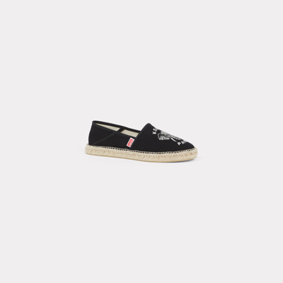 Kenzo Embroidered Canvas Espadrilles Black Mens