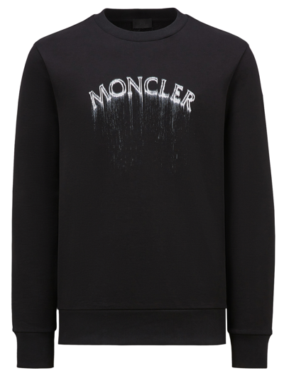 Moncler Black Printed Sweatshirt