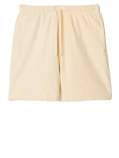 Burberry Cotton Towelling Shorts In Beige