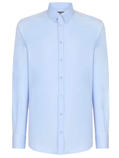 Dolce & Gabbana Cotton Shirt In Light Blue