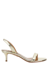 Aquazzura So Nude Metallic Halter Sandals In Metallic