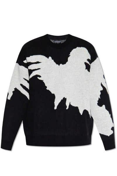 Emporio Armani Sweater With Logo In Black