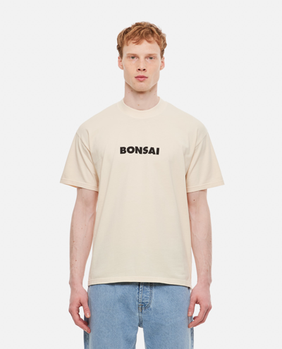 Bonsai Printed Cotton T-shirt In Beige