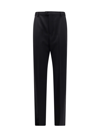 Saint Laurent Tuxedo Wool Trouser With Lateral Satin Bands In Black