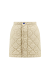 Burberry Quilted Mini Skirt In Beige